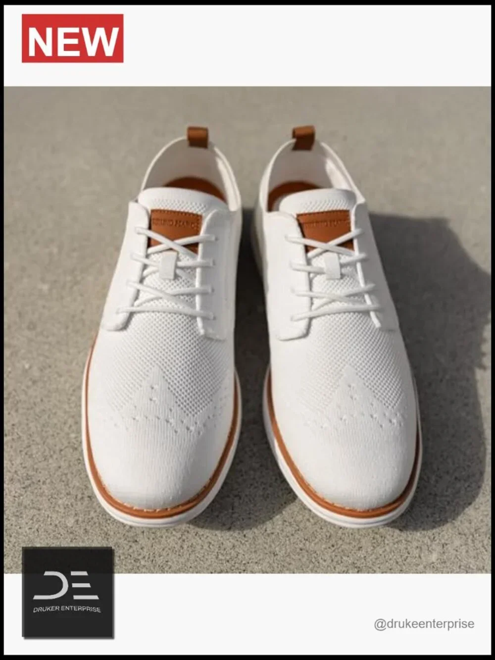Men's Knit Mesh Oxfords Sneakers Casual Dress Lace-Up Lightweight Walking Shoes